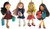 4ct Red and Blue Bratz Dolls Christmas Ornaments 3.5"