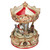 Clown and Cupid Animated Musical Carousel - 6.5" - Cream and Gold