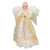 16.5" Lighted Cream and Gold Angel Christmas Tree Topper - Clear Lights