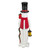 18" White and Red Wooden Snowman Christmas Nutcracker