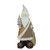 18.5" Brown and White Santa Holding Christmas Tree Tabletop Figurine