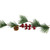 Pre-Lit Battery Operated Pine and Berry Christmas Garland - 6.5' - Warm White LED Lights