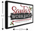 Santa's Workshop Handcrafted Toys 14.5" x 20.5" Framed Christmas Wall Decor Art Print Sign Poster in a Black Wooden Frame with UV Acrylic and Hangers