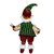 13" Burgundy and Gold Festive Chubby Christmas Elf With Bells