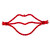 17.5" Lighted Red Lips Valentine's Day Window Silhouette Decoration