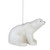 5" White Glitter Sitting Polar Bear Christmas Hanging Ornament