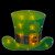 12.5" LED Lighted Irish St. Patrick's Day Leprechaun Hat Window Silhouette with Timer