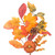 18" Yellow and Orange Harvest Gourd with Fall Leaves Autumn Pick
