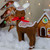 13.75" Gingerbread Kisses Baby Reindeer with Red Nose Christmas Figure