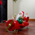 32" Waving Santa Delivering Presents on a Plane Christmas Decoration