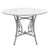 42" Clear and Silver Contemporary Round Indoor Glass Dining Table