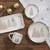 Split P Golden Christmas Salad Plate Set - White