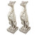 Set of 2 Dog Whippet Art Deco Antique Statues 30"