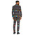 Black and White Winter Pac-Man Printed Men's Adult Christmas Suit - US50