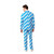 Blue and White Bavarian Men's Adult Octoberfest Slim Fit Suit - US44