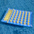 78" Inflatable Blue and Yellow Water Sports 36 Pocket Double Pool Mattress