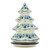 Polmedia Polish Pottery Christmas Tree Candle Holder 7" Lavender Meadow