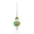 Embossed Berries on Leaves Glossy Silver Glass Christmas Tree Topper 11 Inches