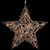 Lighted Glittered Rattan Berry Star Christmas Window Decoration - 18" - Clear Lights