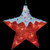 Lighted Candy Covered Sisal Star Christmas Window Decoration - 18" - Clear Lights