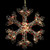 19" Lighted Silver Glittered Berry Rattan Snowflake Christmas Window Decoration