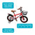 Kids' Bike Red Racer with Basket, Splash Guard, and Removable Training Wheels