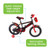Kids' Bike Red Magnum with Water Bottle and Removable Training Wheels