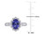 1.79 Carat (ctw) Tanzanite and Diamond Halo Ring in 14K White Gold - 08DLG1006547TZW-9.5