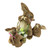 13” Decorative Bunny Mom and Children with Flower and Scarf Figures
