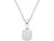 3/5 Carat (ctw) Opal Solitaire Pendant Necklace in Sterling Silver with Chain