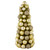 3-Finish Shatterproof Ball Christmas Tree with Tinsel - 15.75" - Gold