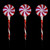 Set of 3 Lighted LED Peppermint Candy Christmas Pathway Markers 26"