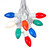 25 Foot C9 Ceramic Christmas Light Set, Hanging String Lights, White Wire