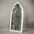 40 Inch Wood & Metal White Window Arch Frame Farmhouse Rustic Wall Decor Set of 2