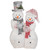39" Lighted Snowy Tinsel Snowman Couple Outdoor Christmas Decoration