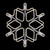 23.25" Cascading Lighted Snowflake Outdoor Christmas Decoration