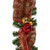 6ft Pre-Lit Decorated Red and Gold Artificial Christmas Garland, Clear Lights