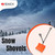 Seaich Steel Metal Snow Shovel with D Shaped Double Grip Plastic Covered Handle And Self-sharpening Non-Abrasive Blade