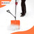 Seaich Steel Metal Snow Shovel with D Shaped Double Grip Plastic Covered Handle And Self-sharpening Non-Abrasive Blade