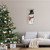 Snowman Holly Hat “Welcome” Christmas Gray Framed Giclee Texturized Art, 13” x 30”