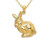 14K Yellow Gold Rabbit Charm Pendant Necklace with Chain