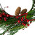 Mixed Greenery and Berry Artificial Asymmetrical Christmas Wreath, 18-Inch, Unlit