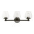 Livex Lighting 3 Light Steel Vanity Sconce With Black Chrome Finish 17473-46