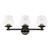 Livex Lighting 3 Light Steel Vanity Sconce With Black Chrome Finish 17473-46