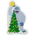 8" Bumble Tops the Tree Double Sided Gel Christmas Window Cling Decoration