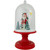 LED Lighted Snowing Musical Santa Under Cloche Christmas Decoration - 13.5"