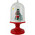 LED Lighted Snowing Musical Santa Under Cloche Christmas Decoration - 13.5"