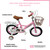 Kids Pink and White Bike SEAICH Pink Hearts
