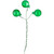 6.75" Green Shatterproof Ball Ornament Christmas Pick