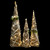 Set of 3 LED Lighted Pine and Berries Cone Christmas Tree Decorations 39.25"